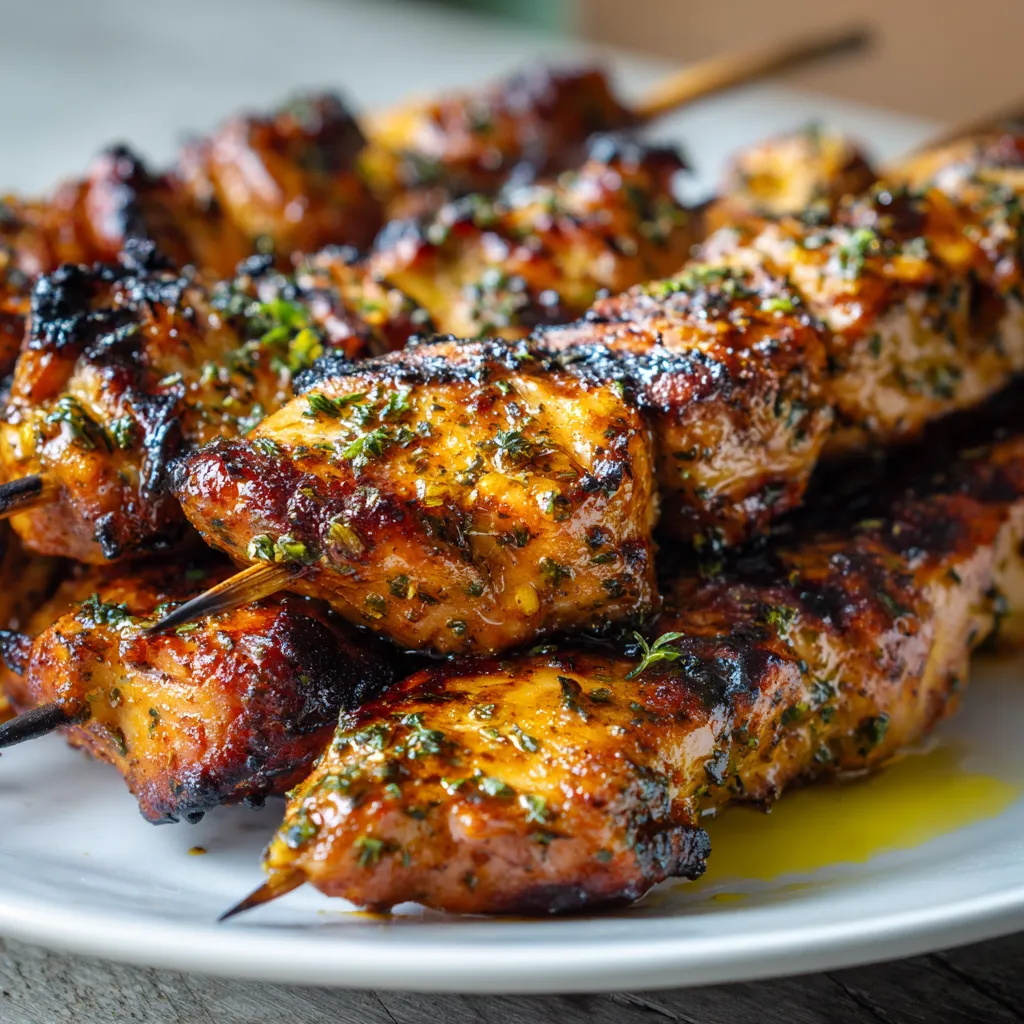 Grilled Cowboy Butter Chicken Skewers