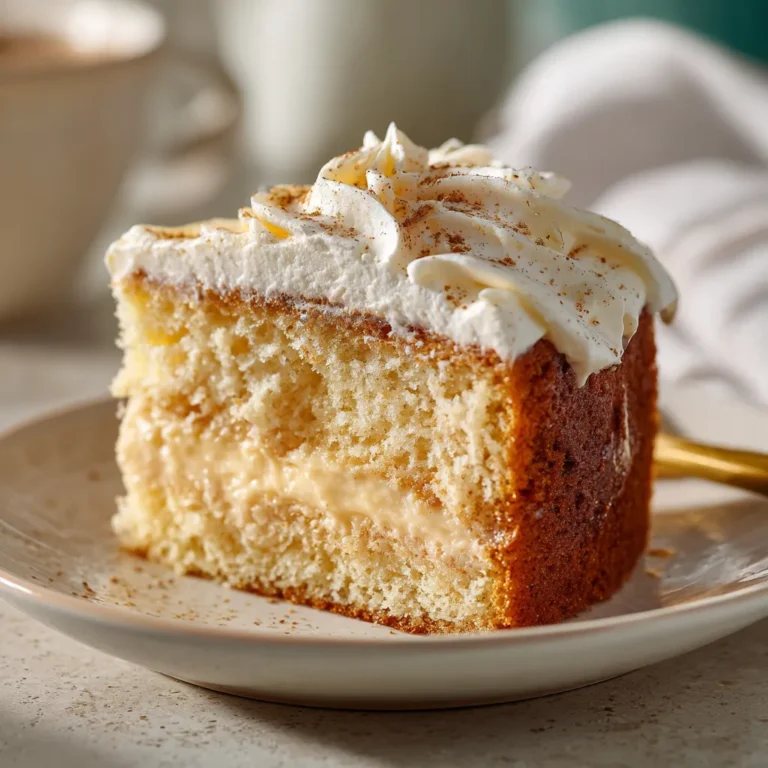 non-alcohol eggnog poke cake