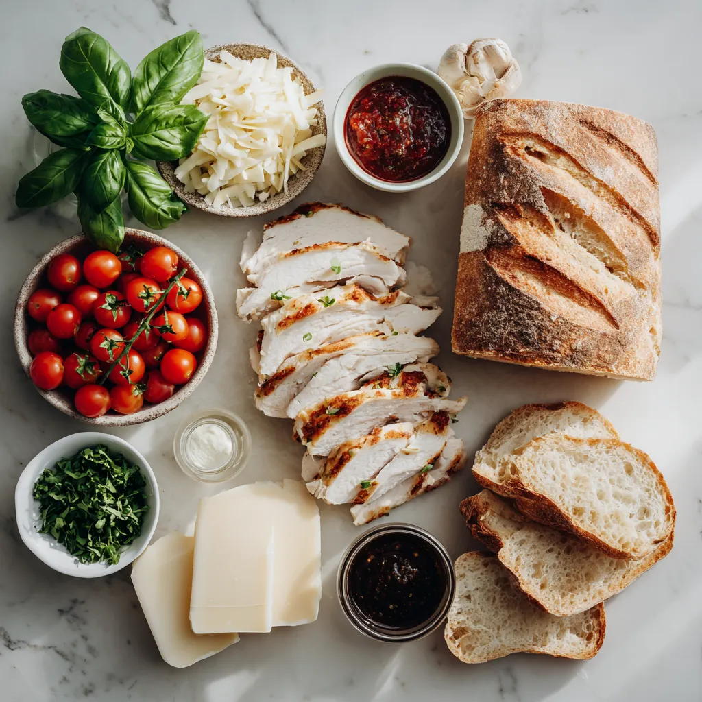 ingredients of Copycat Panera Frontega Chicken Panini recipe