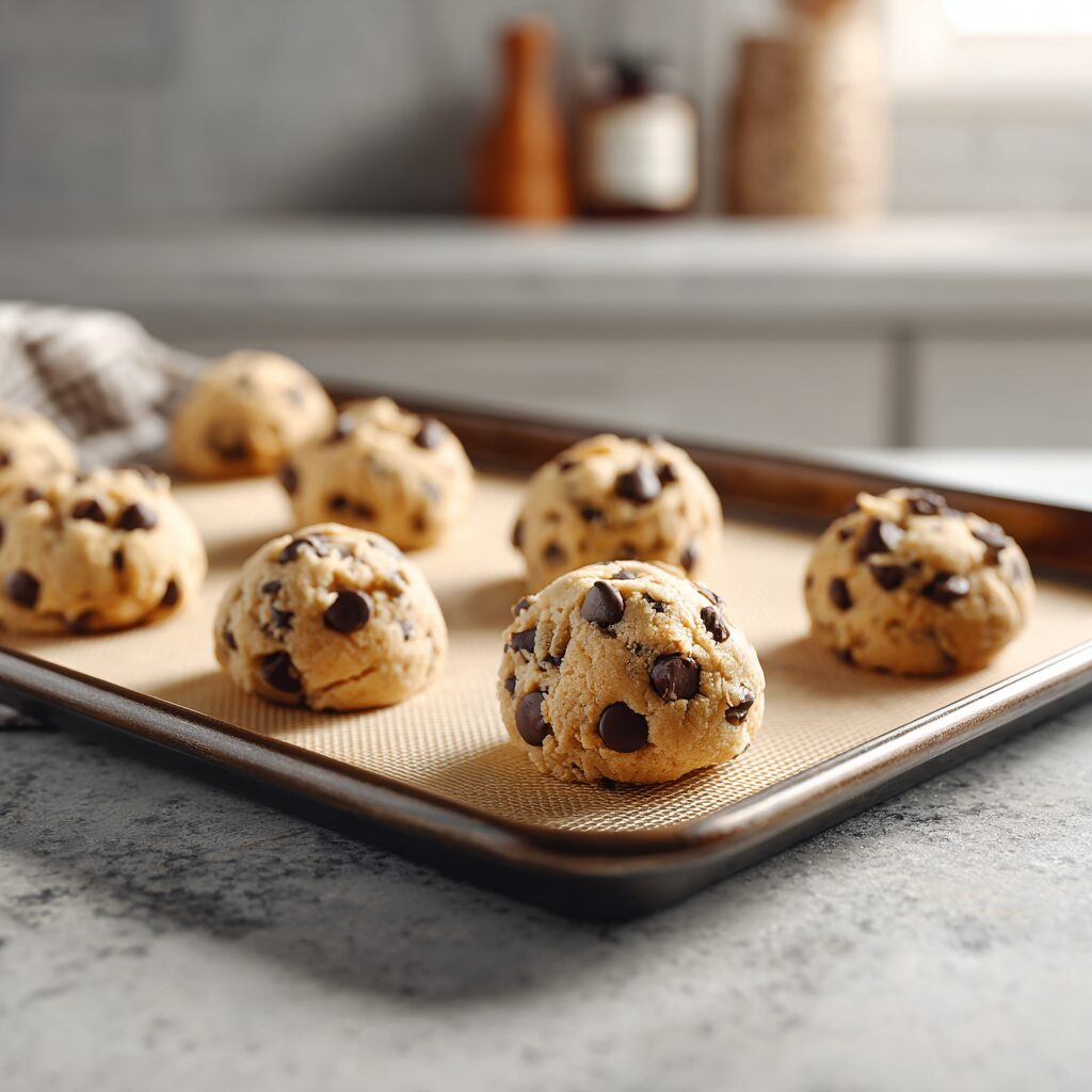 Kitchen Sink Cookies Valentine’s Recipe 5 shaping the dough for Kitchen Sink Cookies Valentine’s Recipe