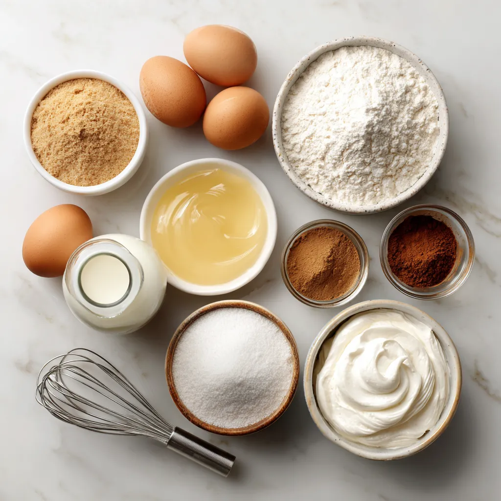 Non-Alcohol Eggnog Poke Cake ingredients