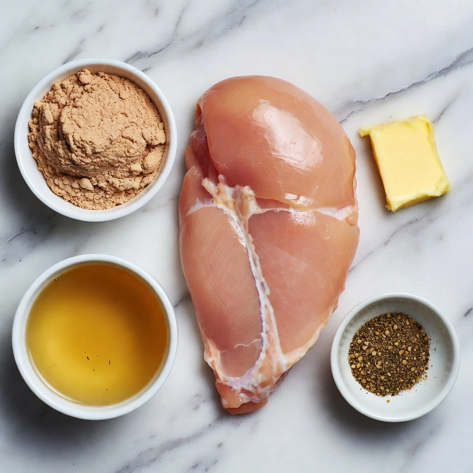 ingredients of Slow cooker chicken and gravy
