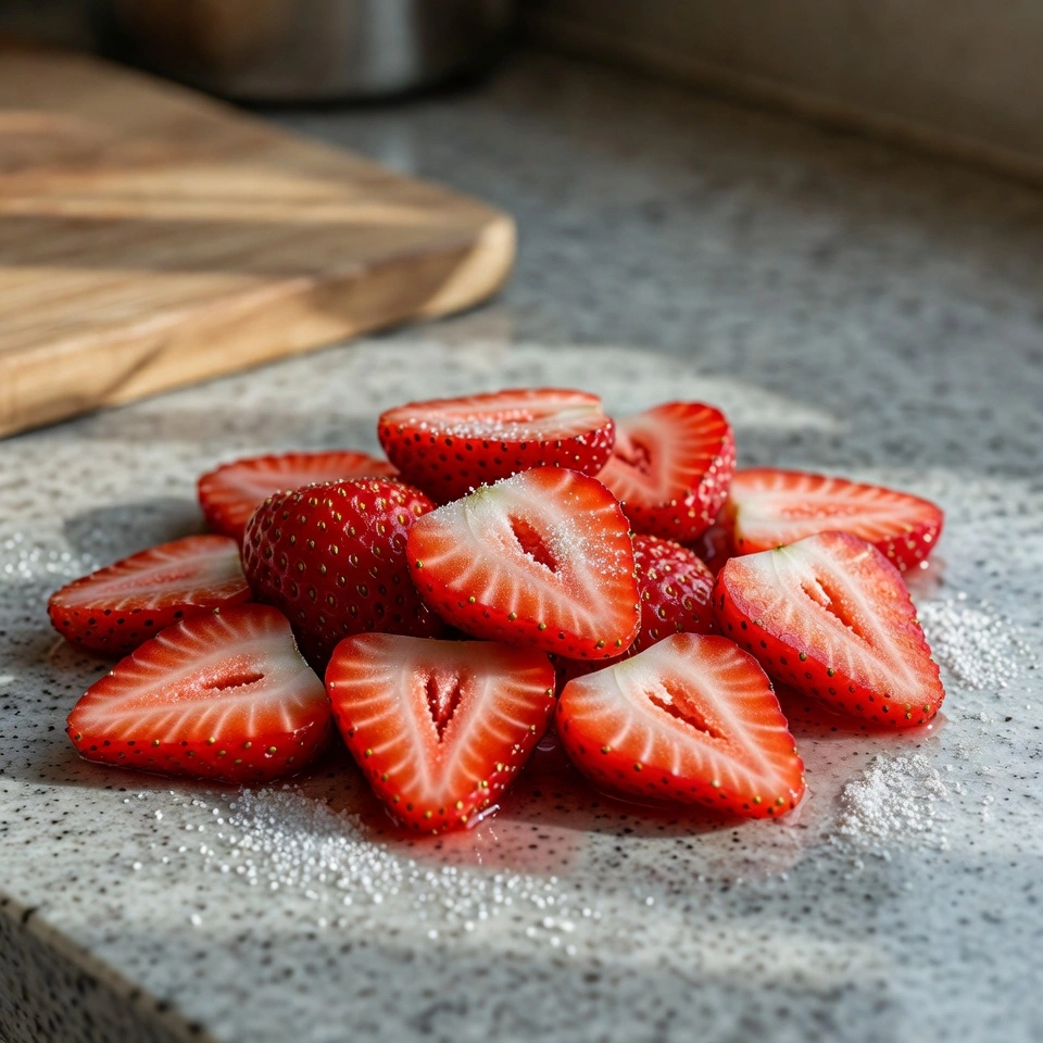 Strawberry Shortcake Cups That Are Fresh, Creamy, and Perfectly Layered 4 cutting the strawbury