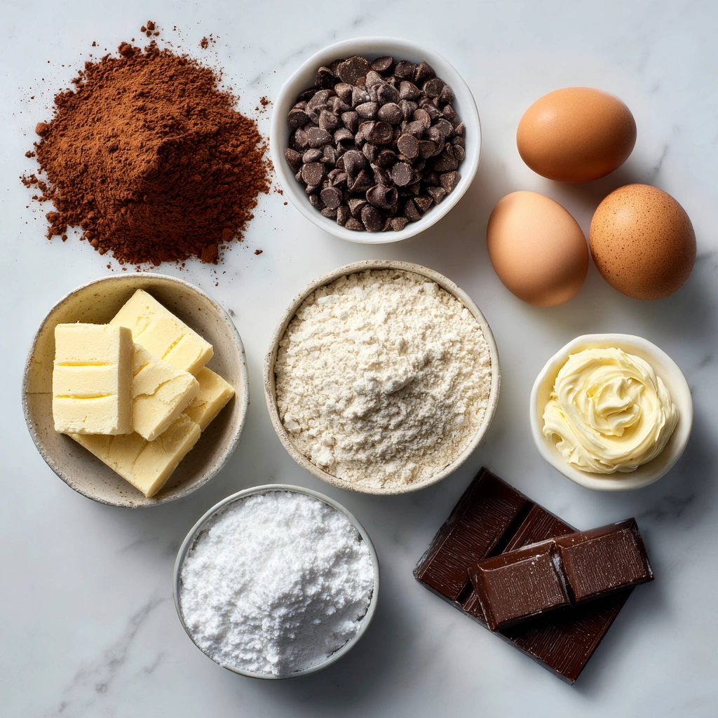 ingredients of Valentine Ganache Cookies