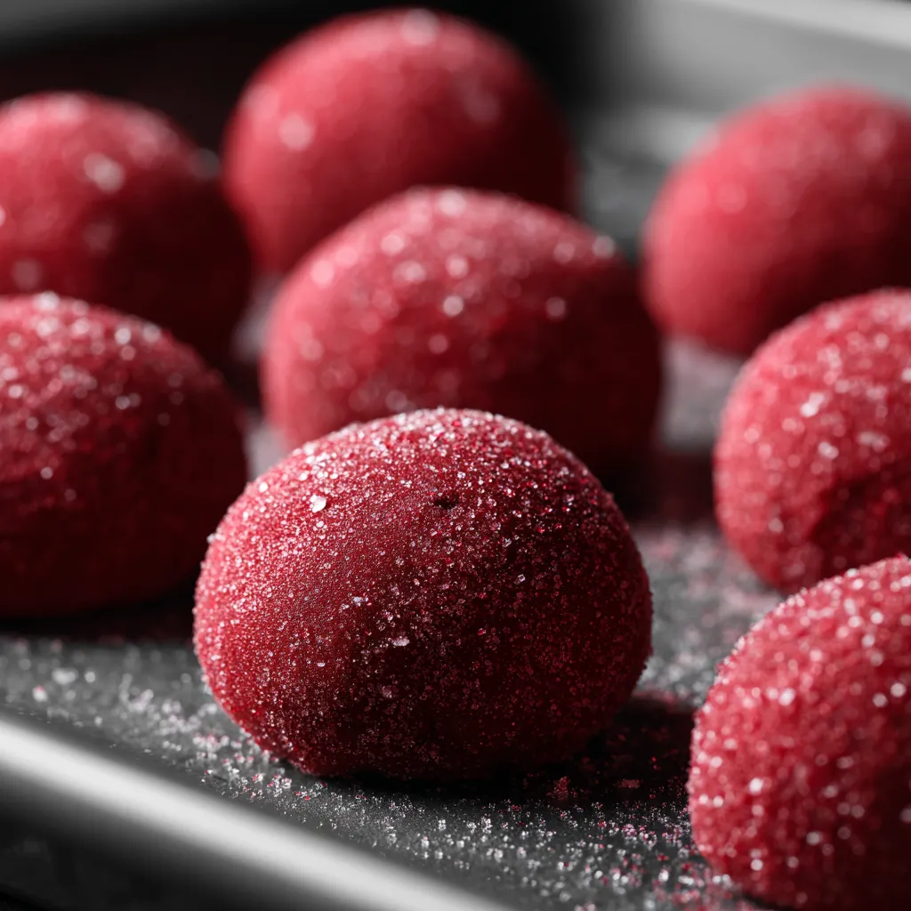 Red Velvet Sugar Cookies Valentine’s Day 5 preparing the Red Velvet Sugar Cookies Valentine’s Day