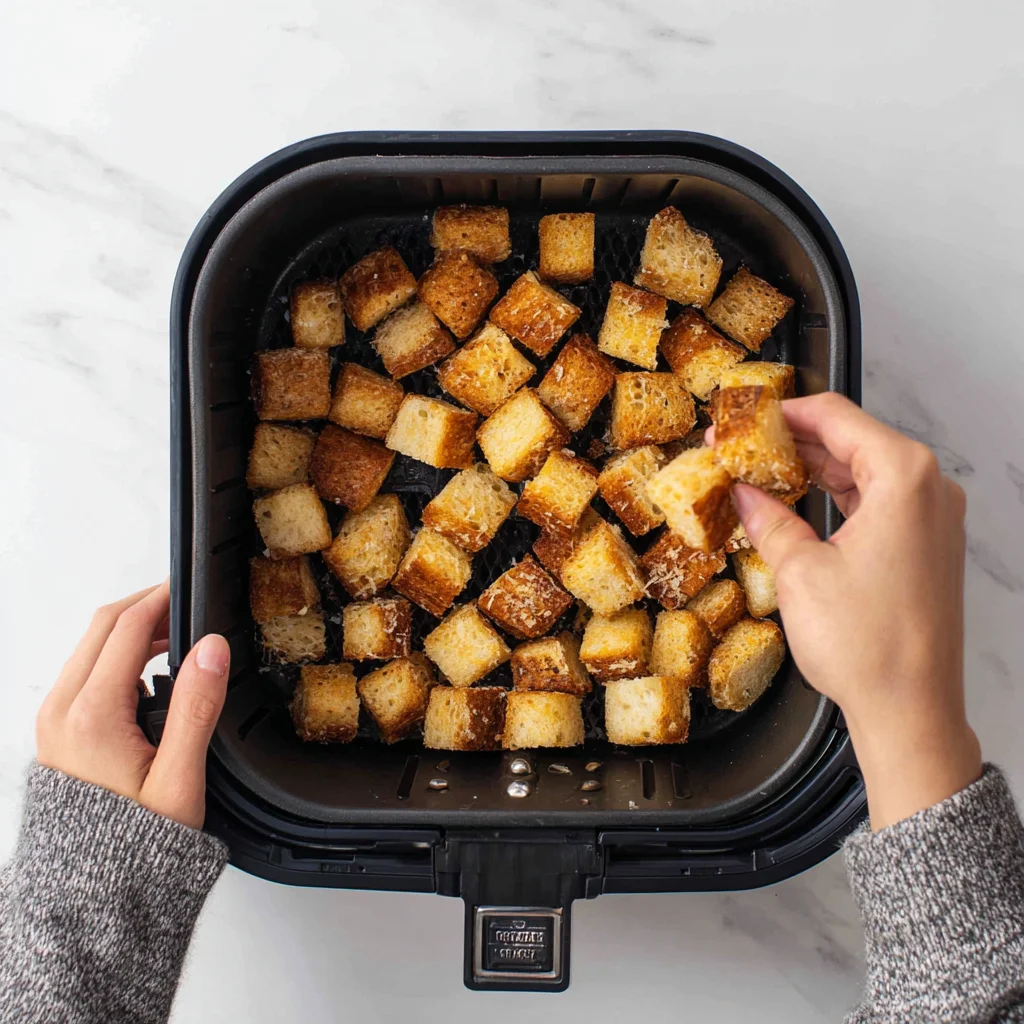 Air Fryer French Toast Bites – Crispy, Cinnamon-Sweet & Perfect for Brunch 4 Placing French toast bites in air fryer basket