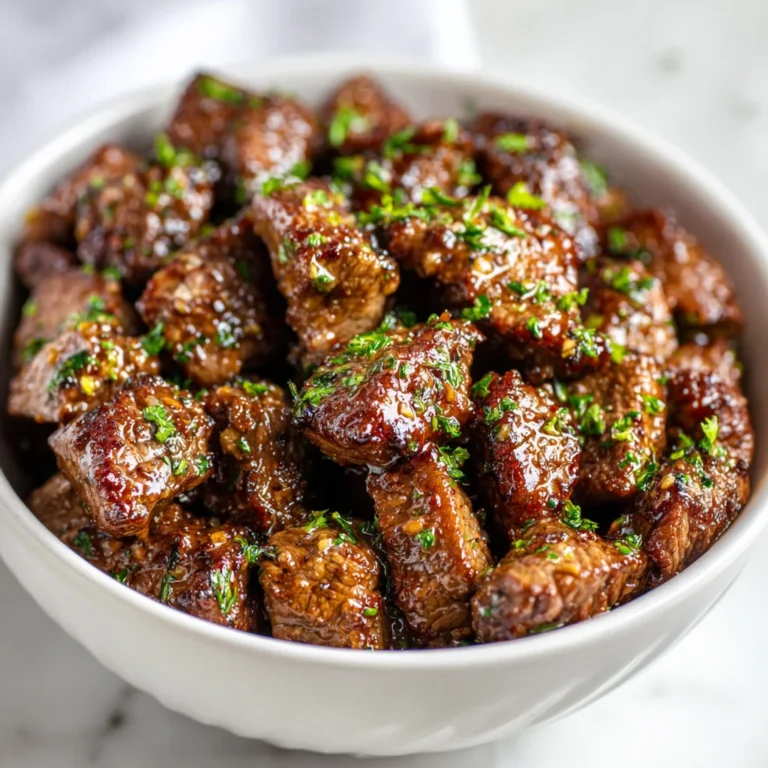 Air Fryer Garlic Butter Steak Bites