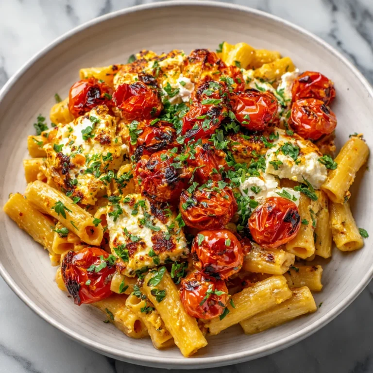 Baked Feta Pasta with Roasted Tomatoes