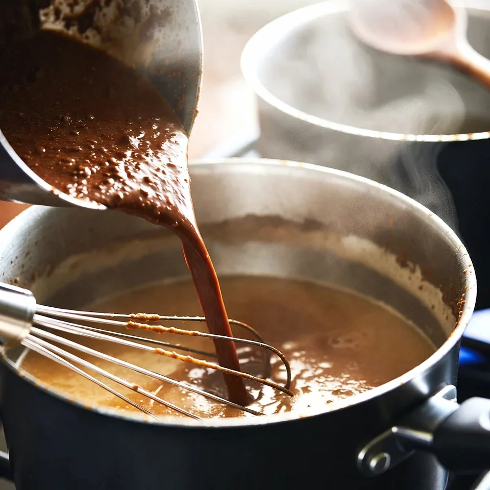 How to Make the Best Turkey Gravy Recipe (Rich, Smooth & Foolproof) 4 Adding stock to turkey gravy for smooth texture