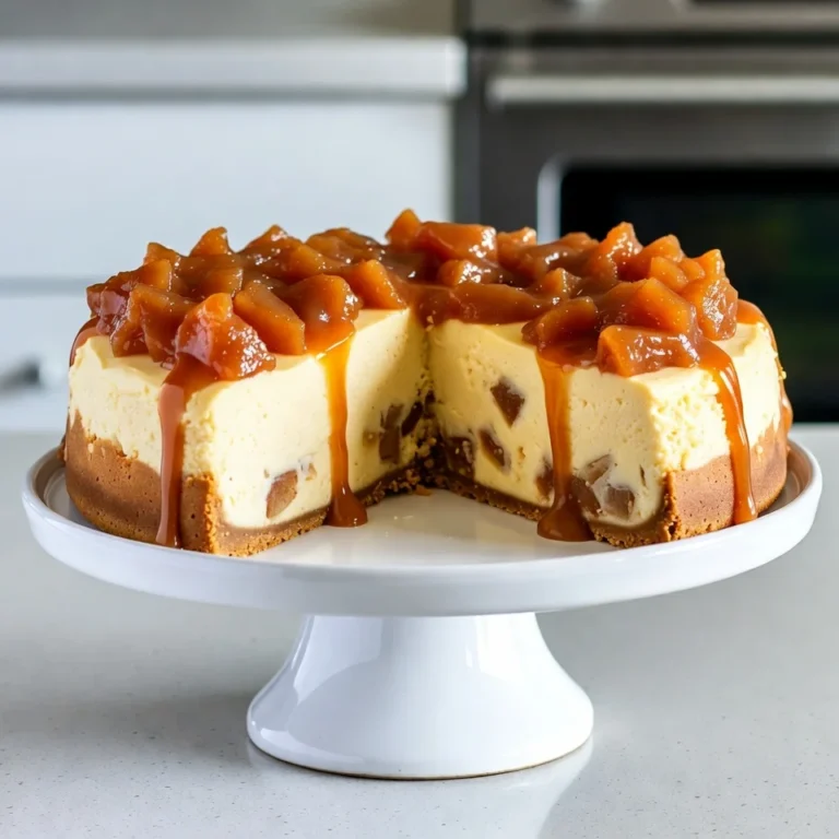 Easy Caramel Apple Cheesecake Recipe – Creamy, Cozy & Irresistible 3 Caramel Apple Cheesecake
