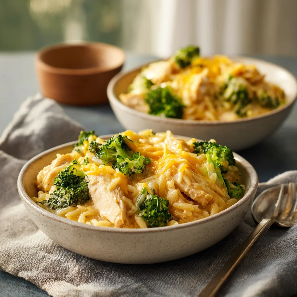 Cheesy Chicken Broccoli Orzo Recipes 4 Cheesy Chicken Broccoli Orzo Recipes final serving