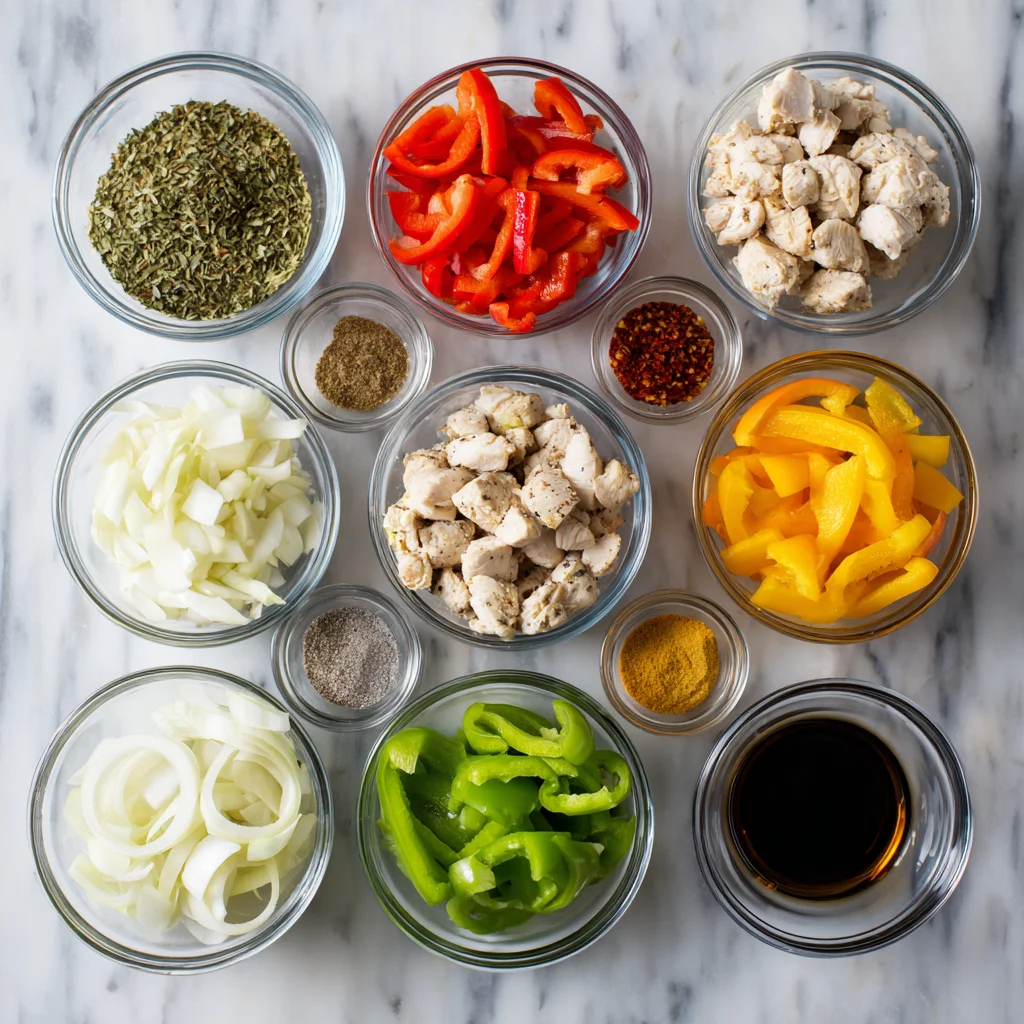 ingredients used in Chicken Fajita Recipe 