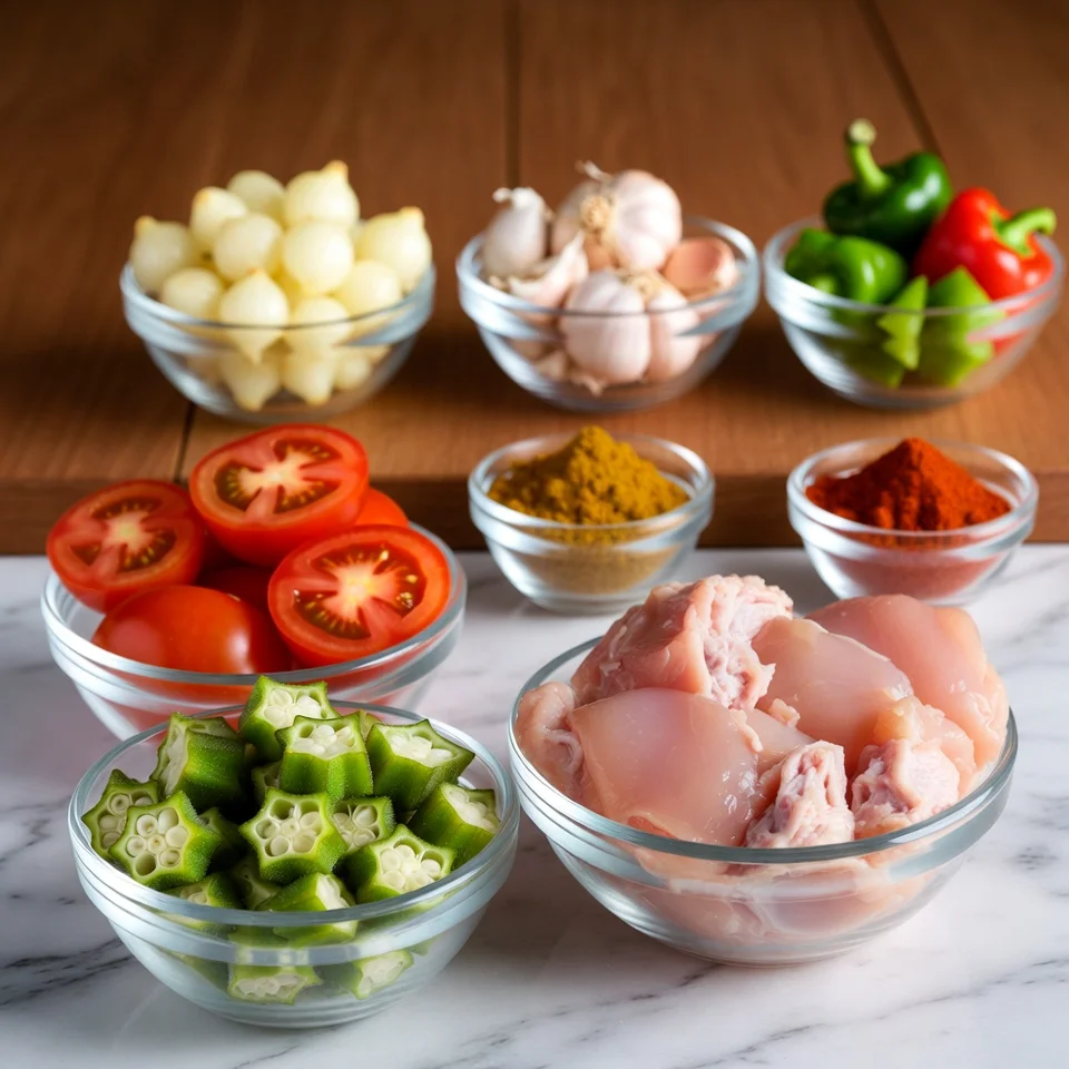 ingredients used in Chicken Gumbo Recipe