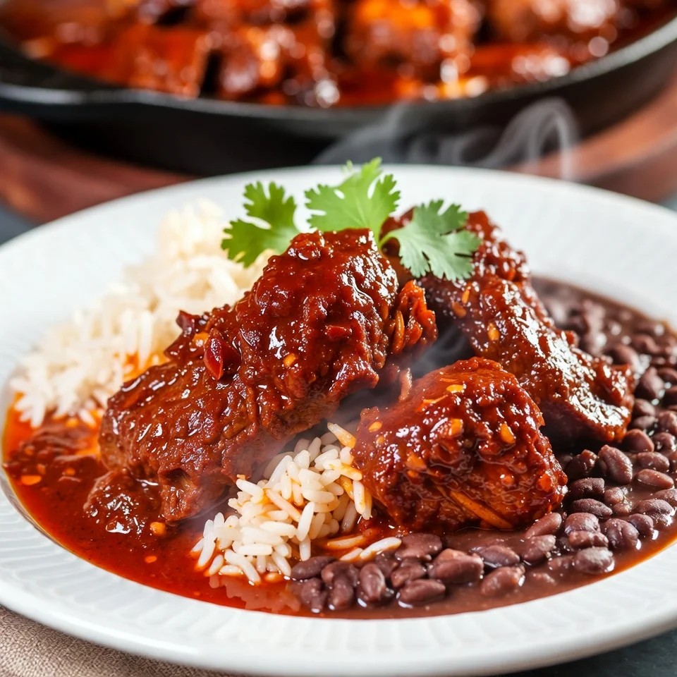 Chile Colorado with Rice & Beans Plate 6 Rice dishes for a crowd with chile colorado