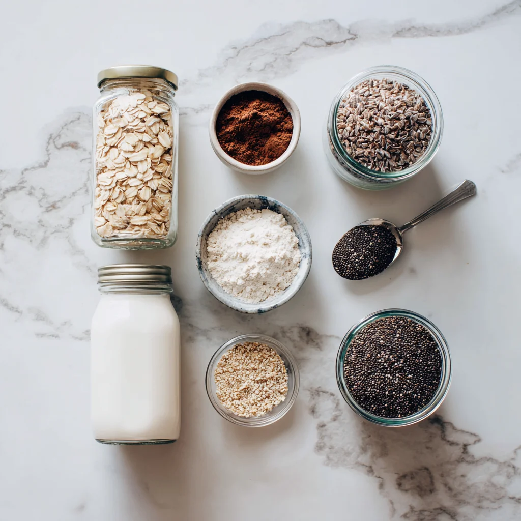 Chocolate Overnight Oats – A Creamy, Healthy Breakfast You’ll Crave 2 ingredients used in Chocolate Overnight Oats