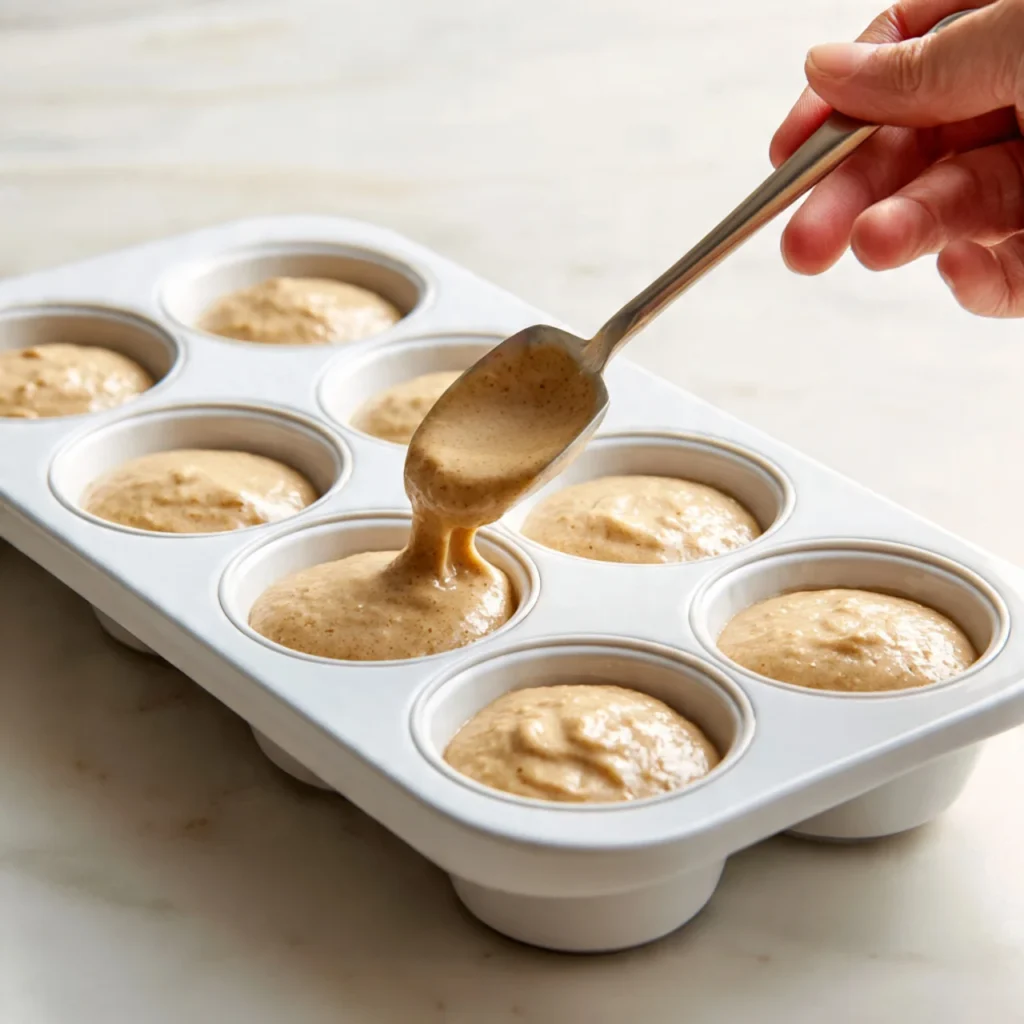 Coffee Muffins Recipe Soft, Moist & Perfect with Your Morning Brew 4 Coffee muffin batter poured into muffin tray before baking