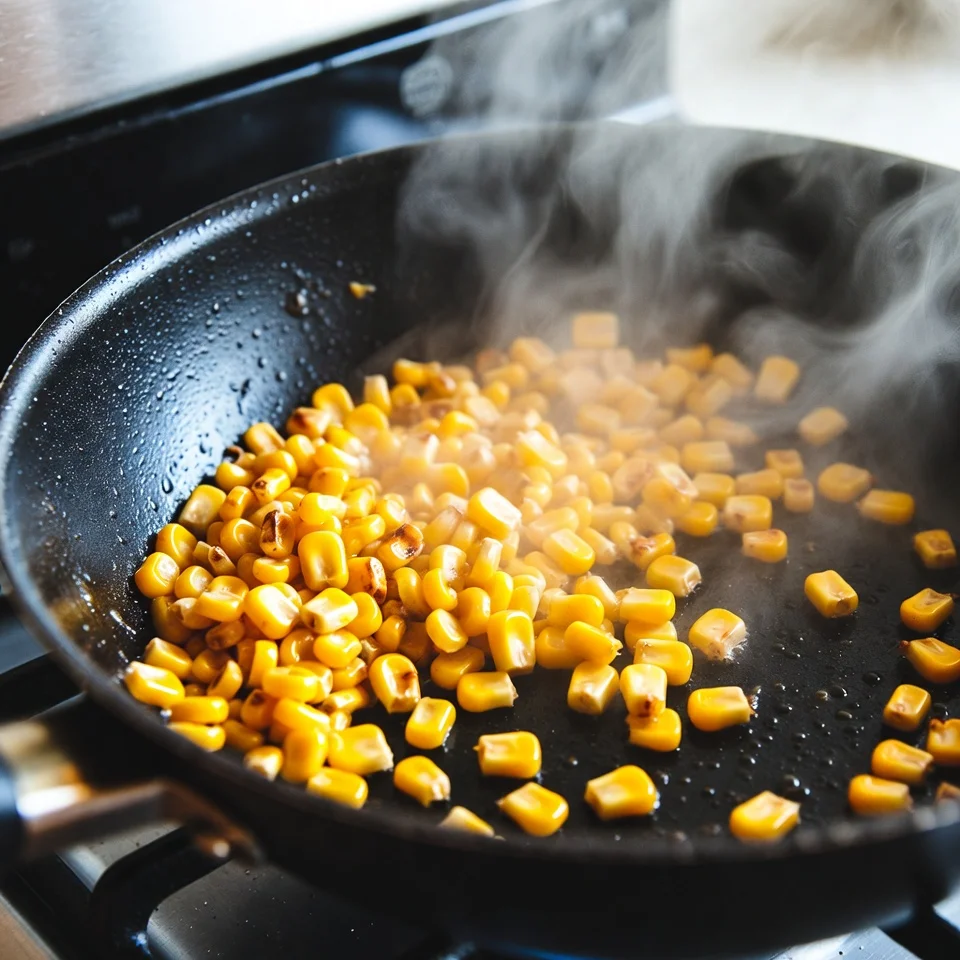 Prepare the Corn in pan 