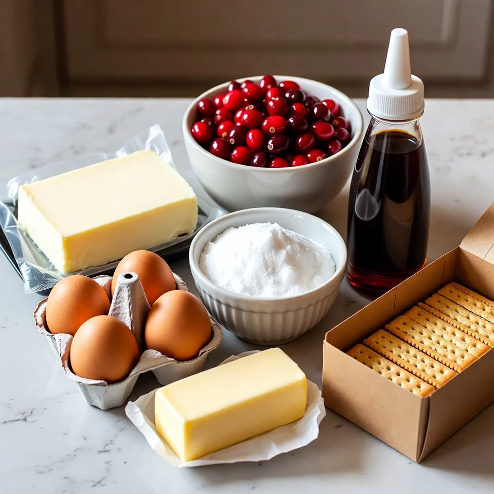 Ingredients used in Cranberry Cheesecake