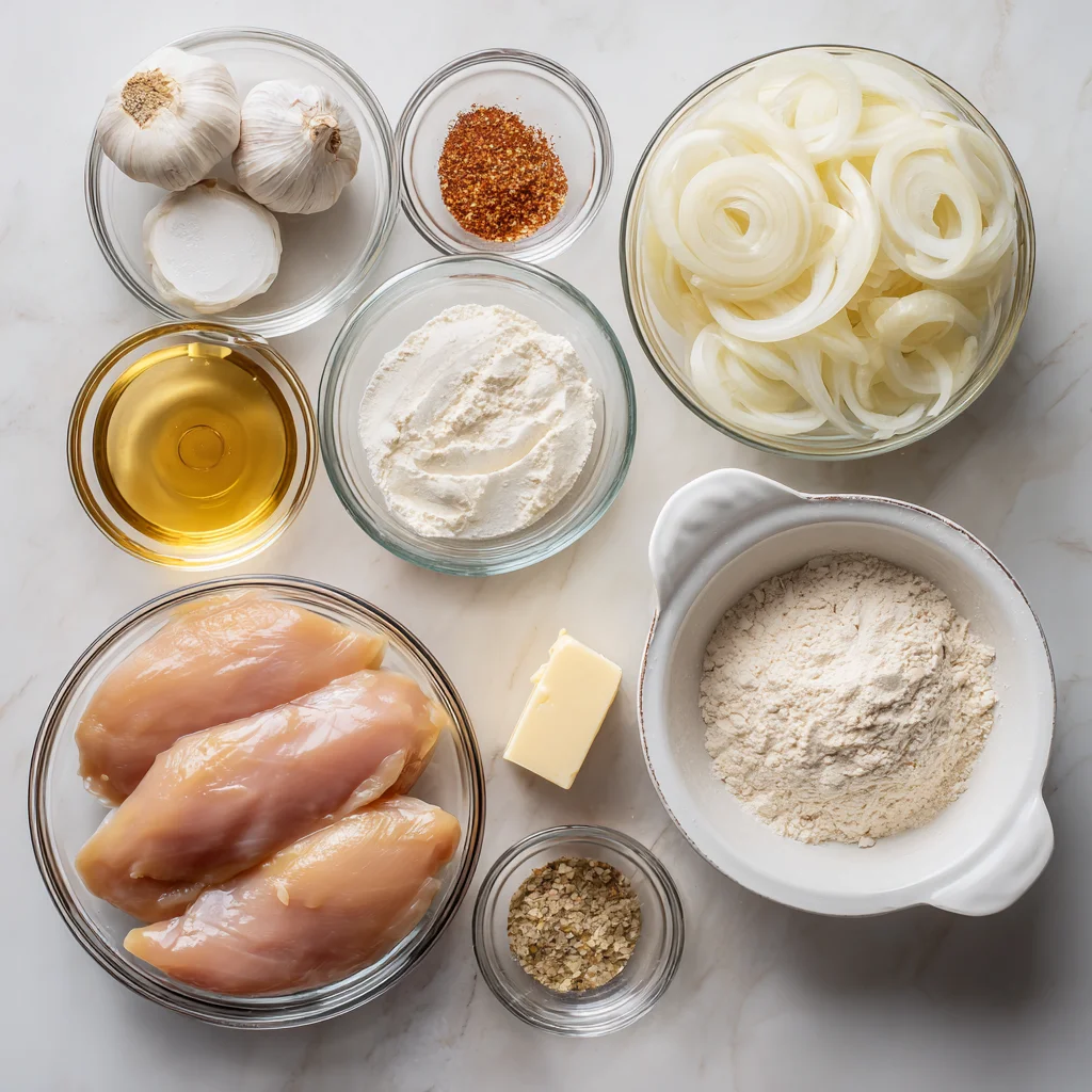 Ingredients used Creamy Smothered Chicken