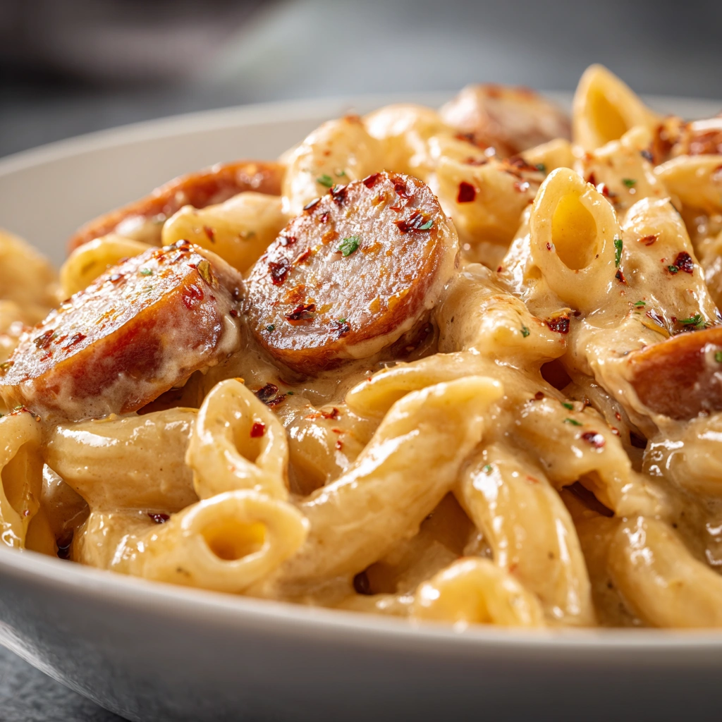 Creamy Cajun Sausage Pasta 2 Creamy Cajun Sausage Pasta