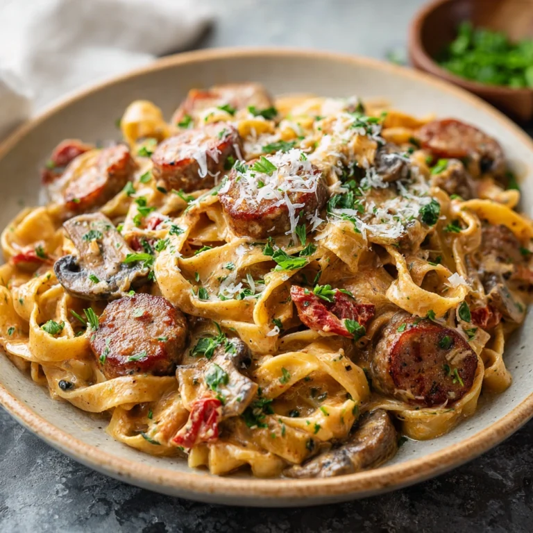 Creamy Cajun Sausage Pasta