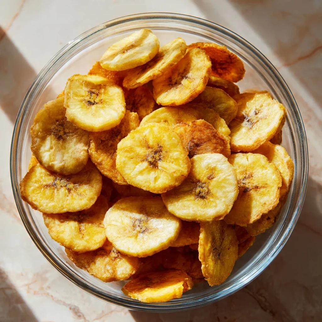 Flattening fried plantains to shape crispy tostones