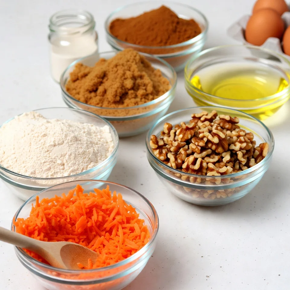 Ingredients used in Decadent Carrot Cake Bars