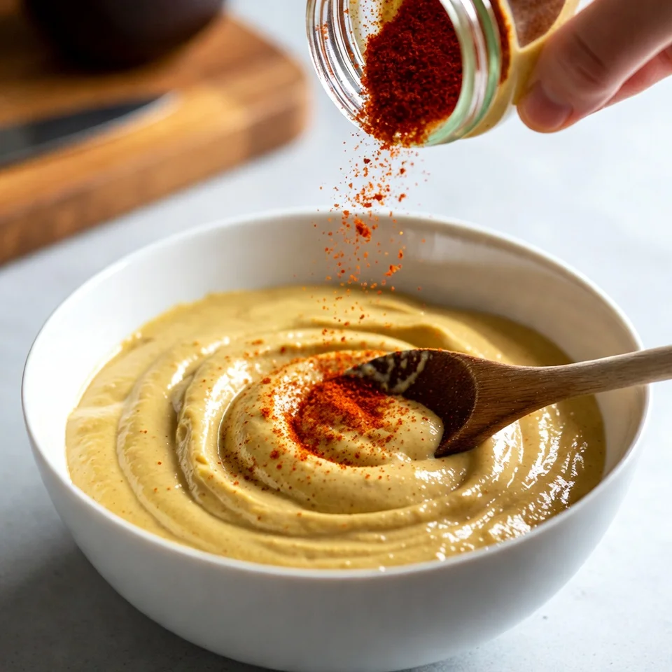 Deviled egg style creamy dressing