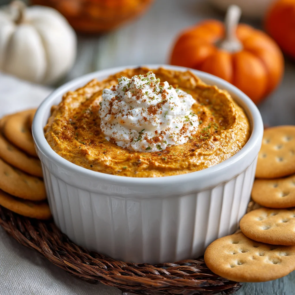 Pumpkin Pie Dip for cookies and chips serving idea