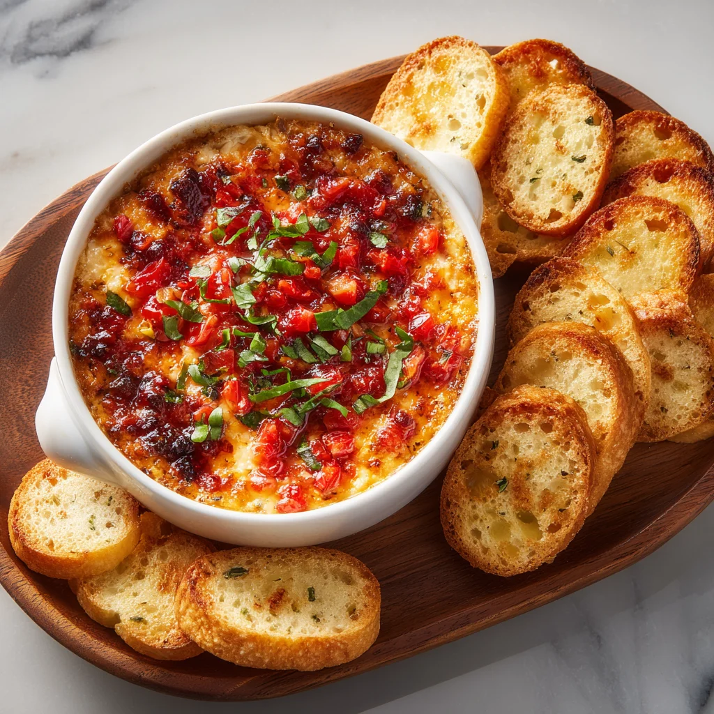 Easy Bruschetta Dip Recipe Fresh, Creamy & Perfect for Any Gathering 6 Bruschetta dip served with crispy crackers appetizer