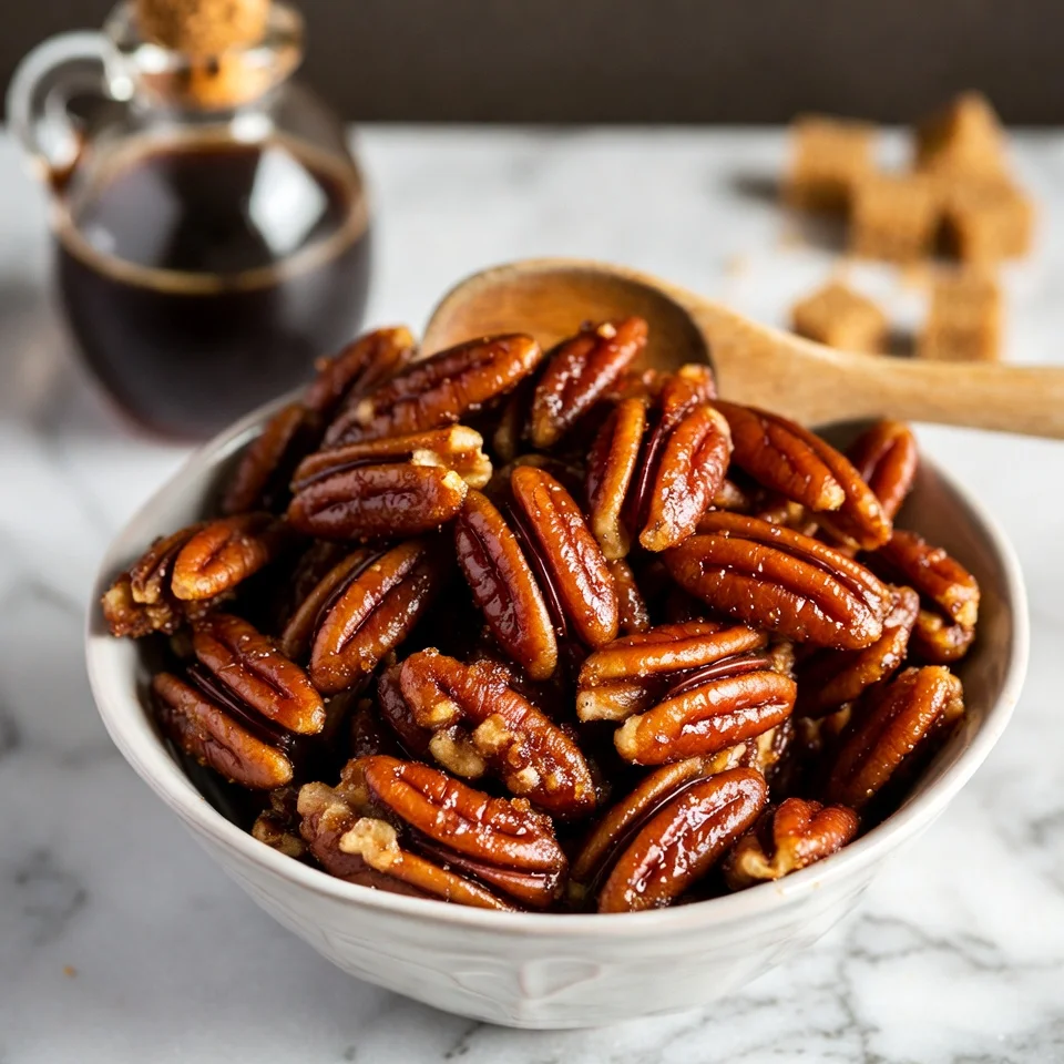 Crunchy texture of homemade candied pecans