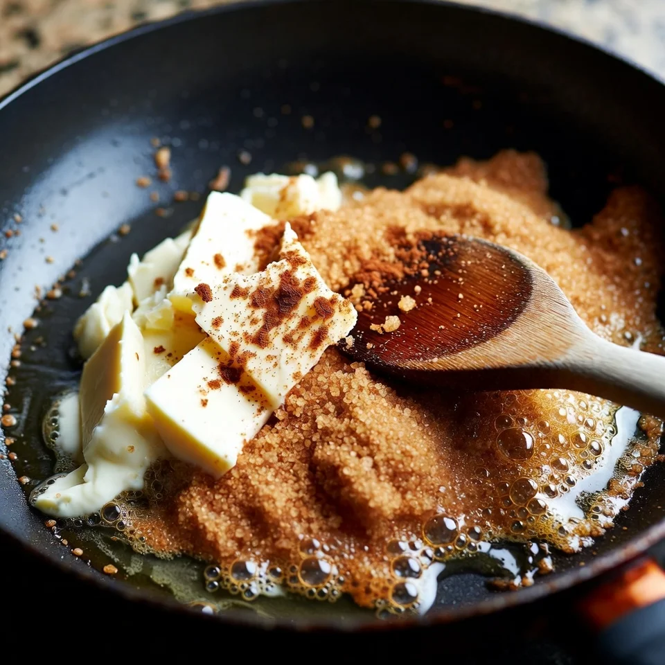 Adding pecans to sugar mixture for candied pecans recipe
