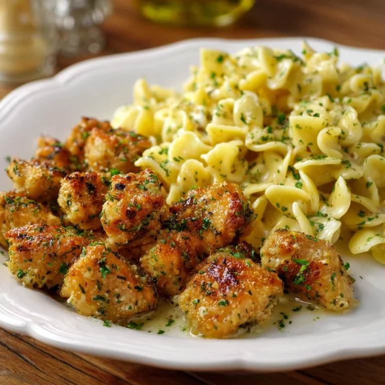 Garlic Butter Chicken Bites with Savory Creamy Parmesan Pasta 1 Garlic Butter Chicken Bites with Savory Creamy Parmesan Pasta