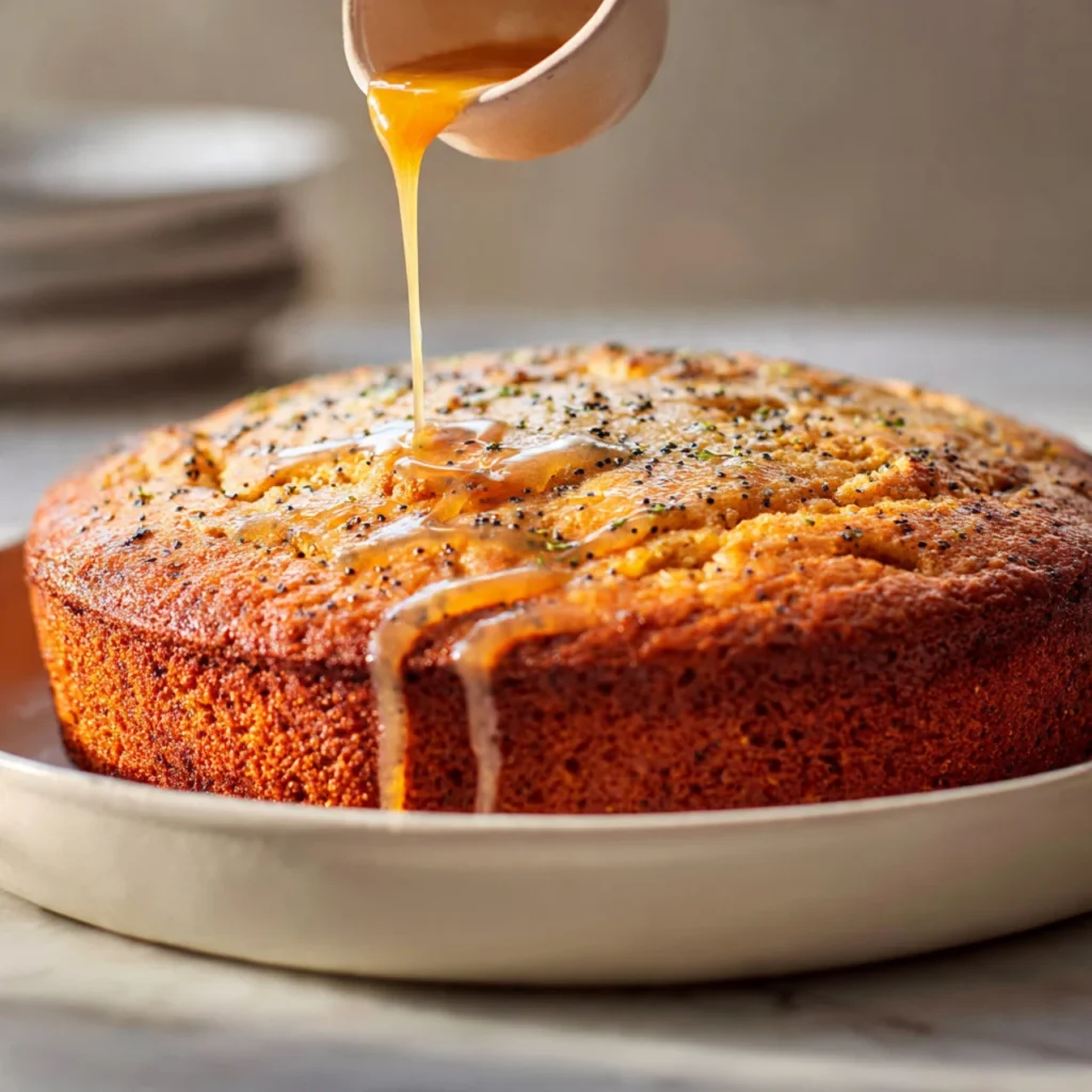 Grapefruit Poppy Seed Cake Recipe with Bright Citrus Flavor and Tender Crumb 4 Grapefruit poppy seed cake batter in baking pan before baking