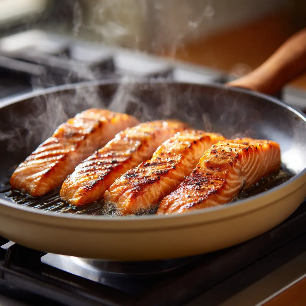 Grilled Lime Salmon with Avocado Mango Salsa and Coconut Rice 4 salom fish fry