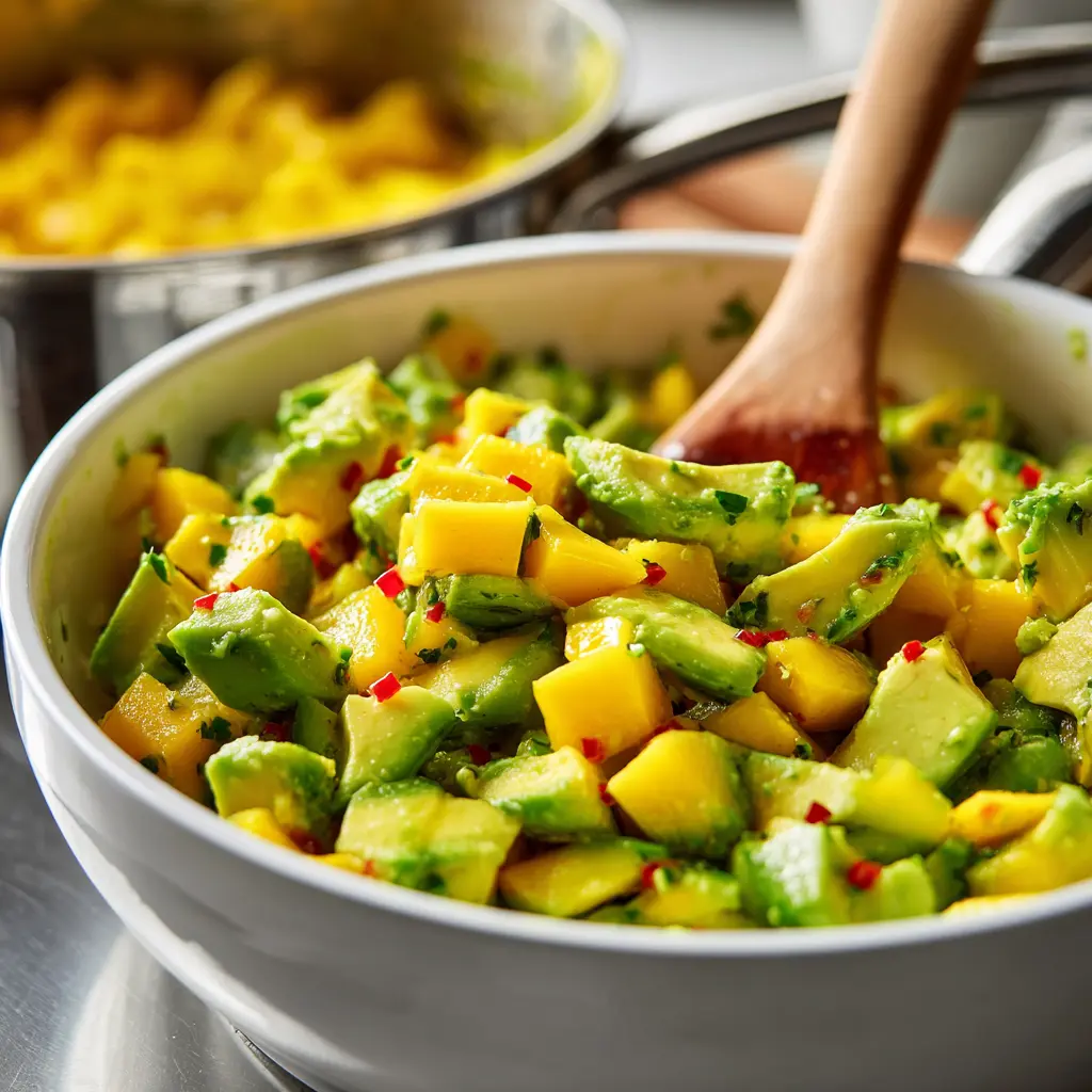 Grilled Lime Salmon with Avocado Mango Salsa and Coconut Rice 5 Grilled Lime Salmon with Avocado Mango Salsa and Coconut Rice