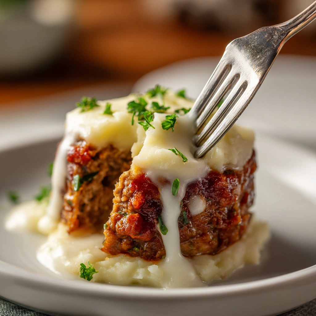 Mini Meatloaf Muffins with Mashed Potato Frosting 2 Mini Meatloaf Muffins with Mashed Potato Frosting