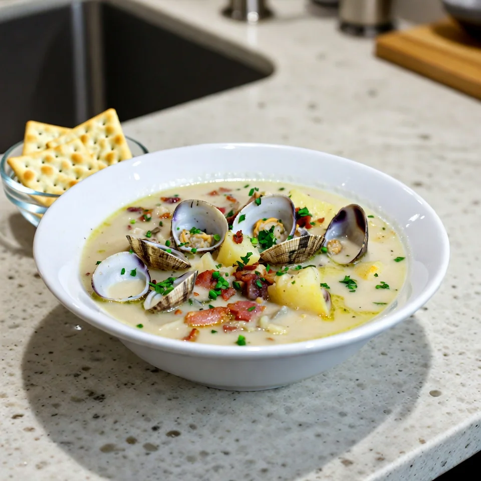 New England Clam Chowder Classic Creamy Seafood Chowder 5 New England Clam Chowder final serving