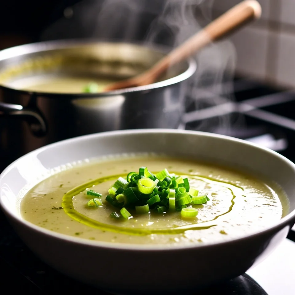 Potato Leek Soup Recipe – Cozy, Creamy, and Comforting 6 Blending potato leek soup to creamy texture