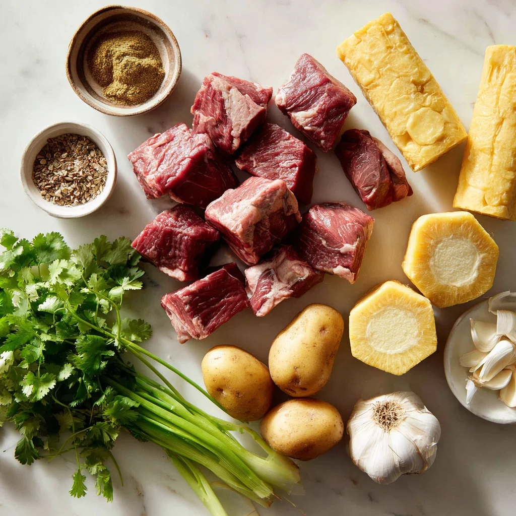 Ingredients used Puerto Rican Sancocho