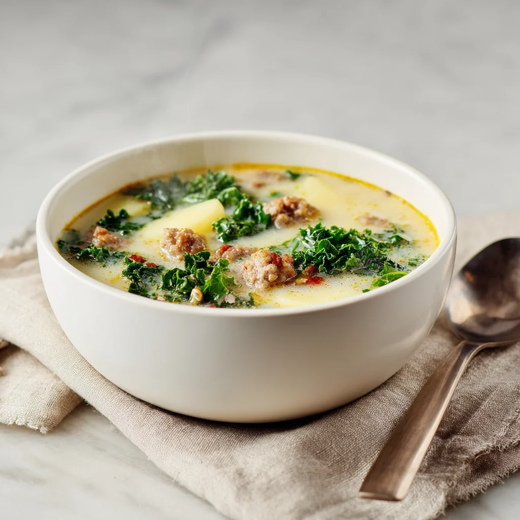Sausage Potato and Kale Soup – A Cozy, Hearty Bowl for Soup Season 4 Bowl of warm sausage potato and kale soup