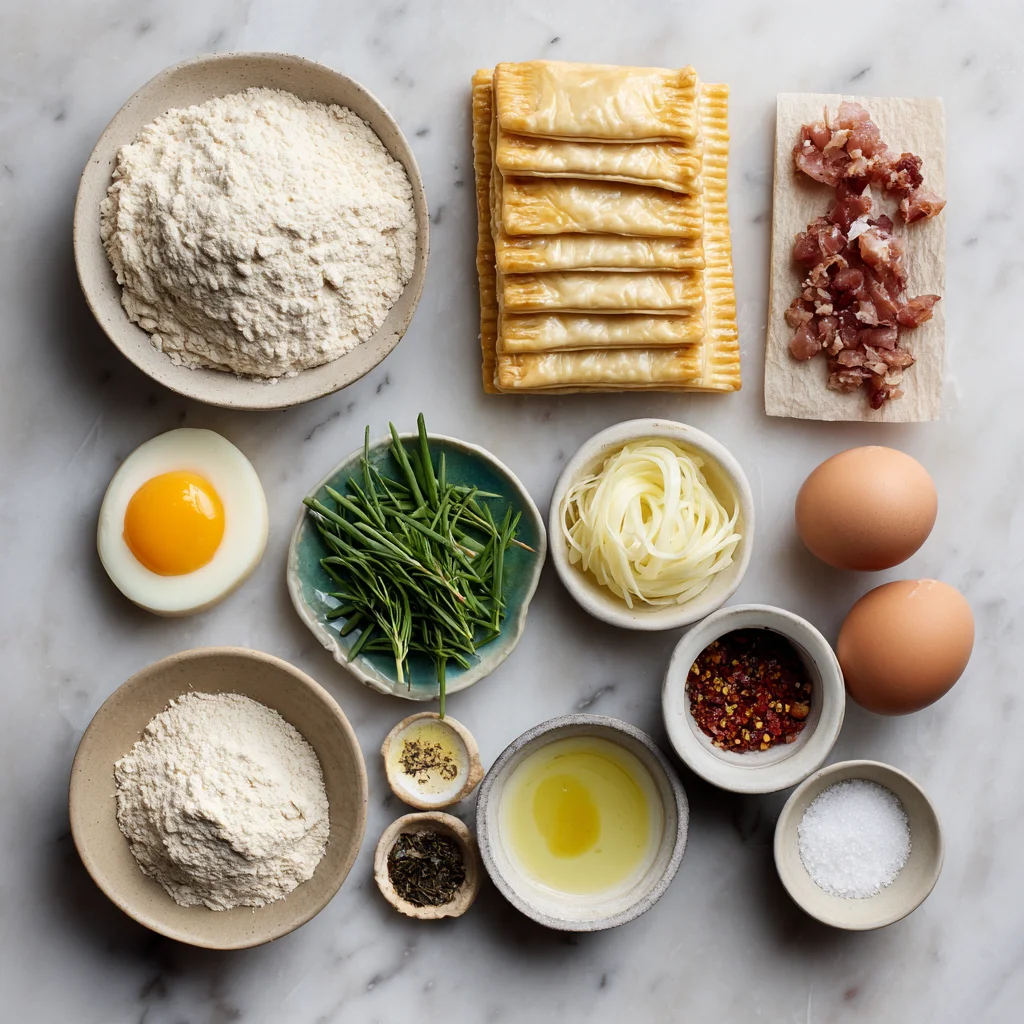 Savory Breakfast Pop Tarts – Flaky, Cheesy, Comfort Breakfast 2 Ingredients used on Savory Breakfast Pop Tarts