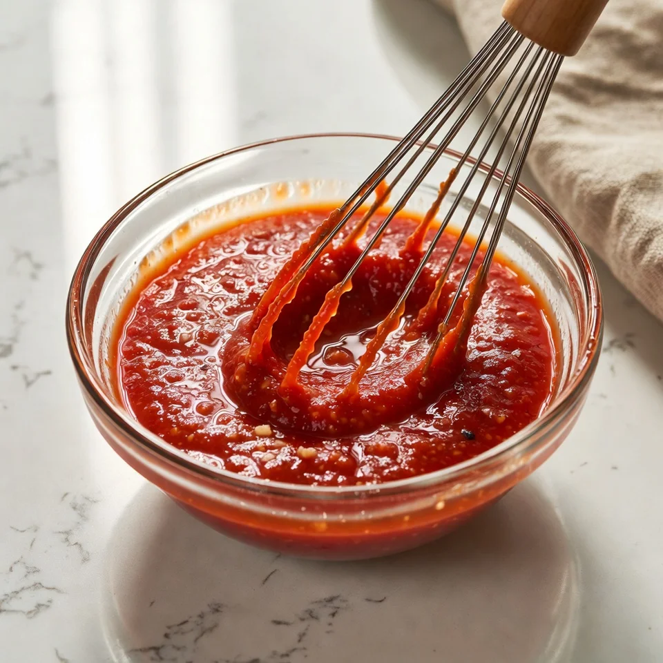 Mixing homemade shrimp cocktail sauce with horseradish