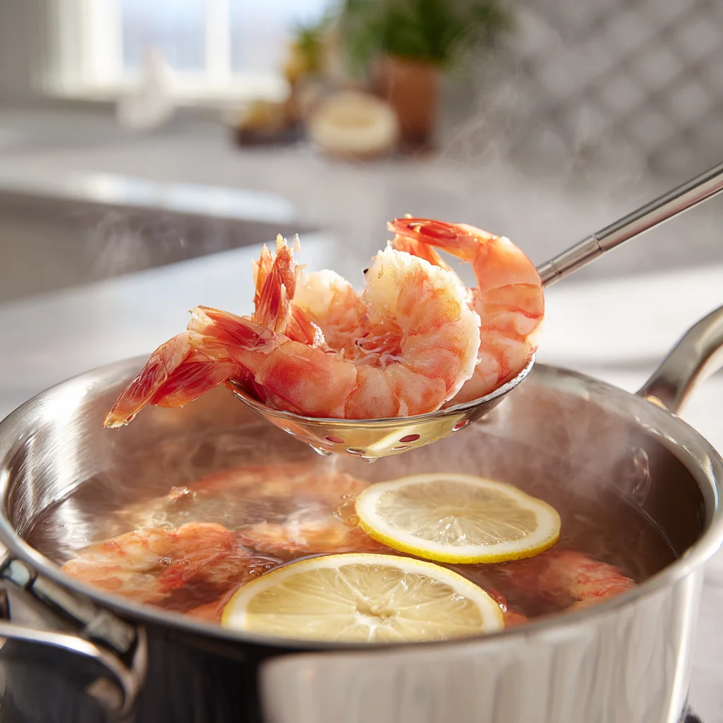 Perfectly boiled shrimp for shrimp cocktail recipe