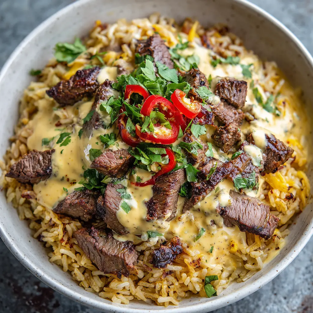 Steak Queso Rice Recipe