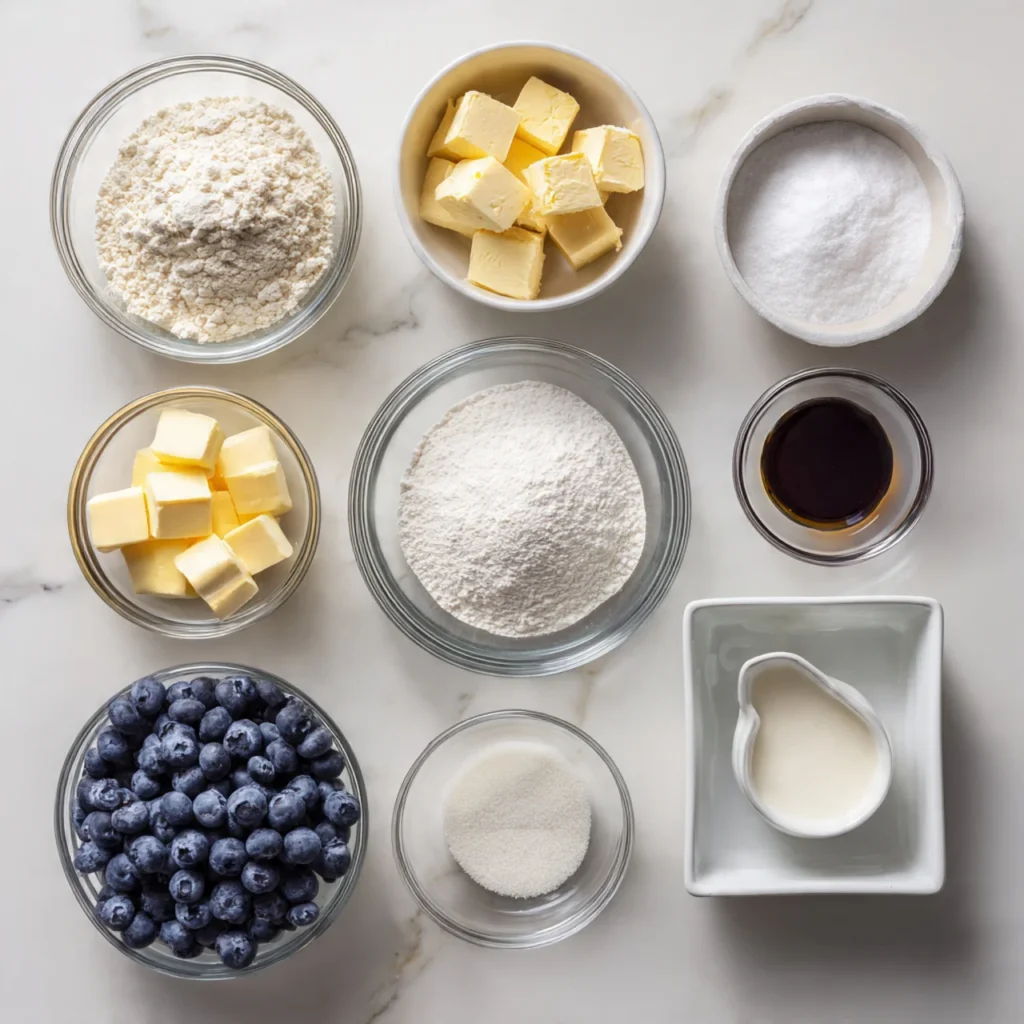 Ingredients used in Sweet Blueberry Biscuits 