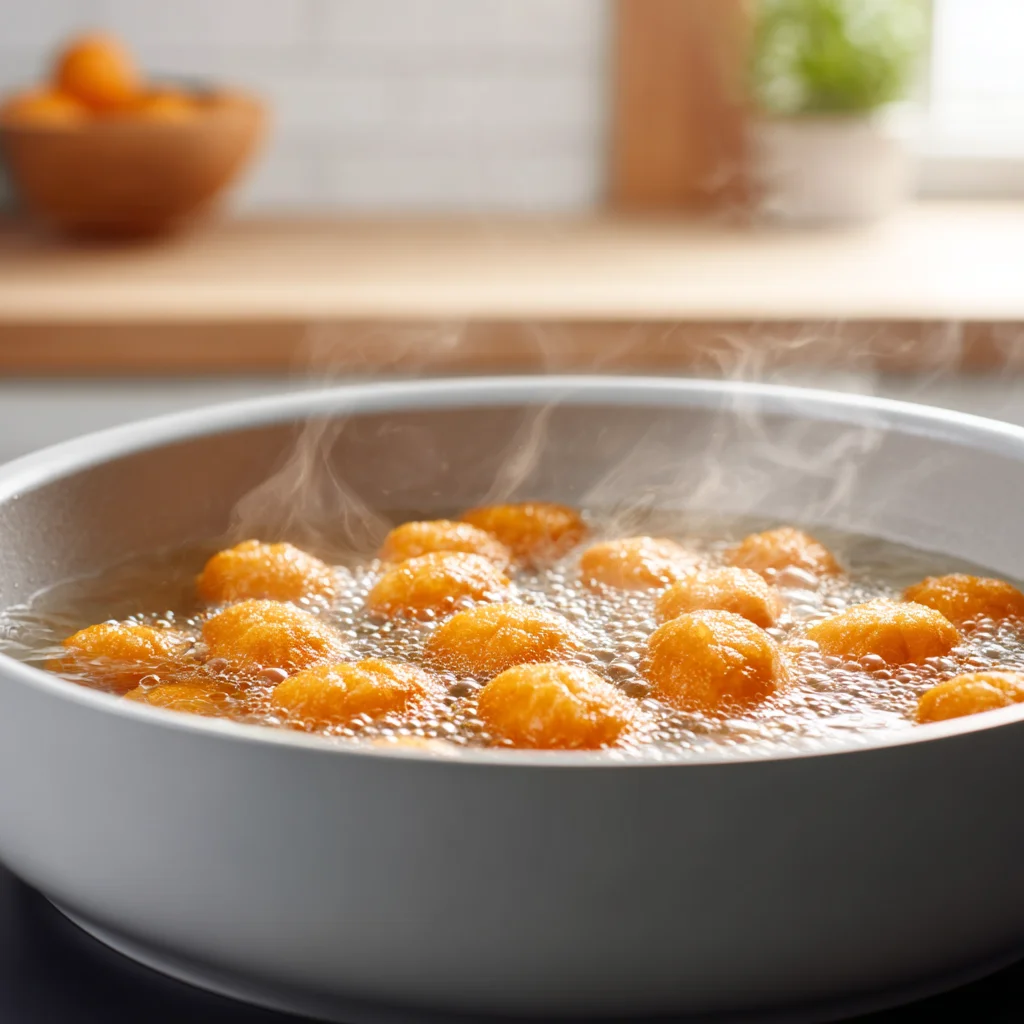 Sweet Potato Gnocchi Recipe Sauces – Soft, Pillowy & Perfect for Weeknight Meals 5 Sweet potato gnocchi cooking and floating in boiling water