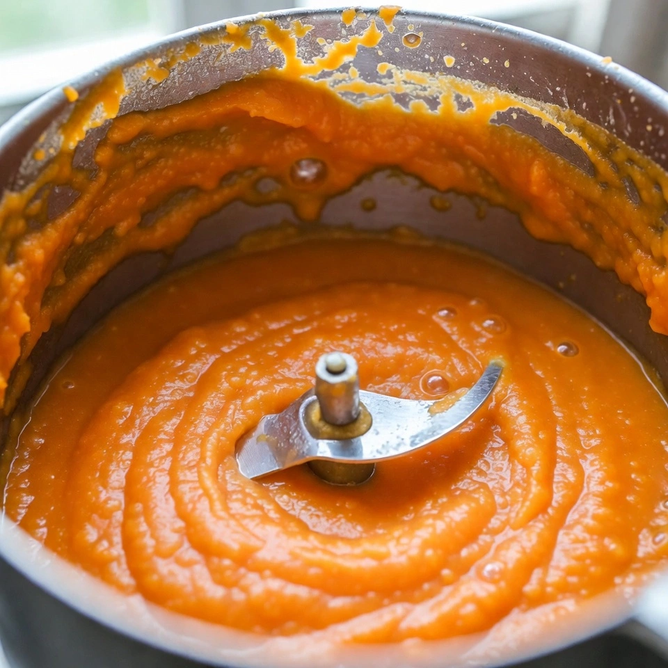 Creamy Sweet Potato Soup 5 blending the Creamy Sweet Potato Soup