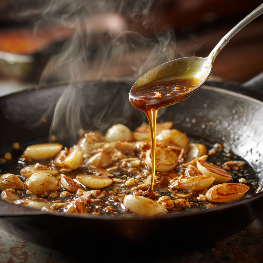 The Best Mongolian Beef Recipe, Better Than Takeout & Full of Bold Flavor 3 Tender beef searing in skillet for Pf Changs copycat Mongolian beef