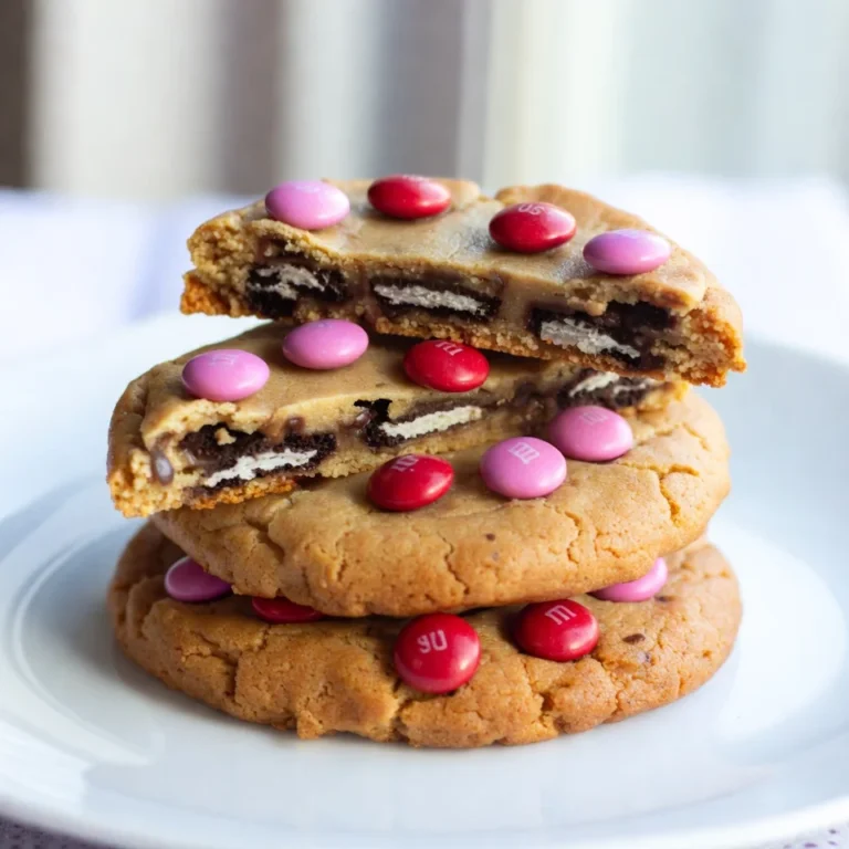 Valentine’s Day Oreo M&M’s cookies